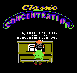 Classic Concentration (USA) Title Screen